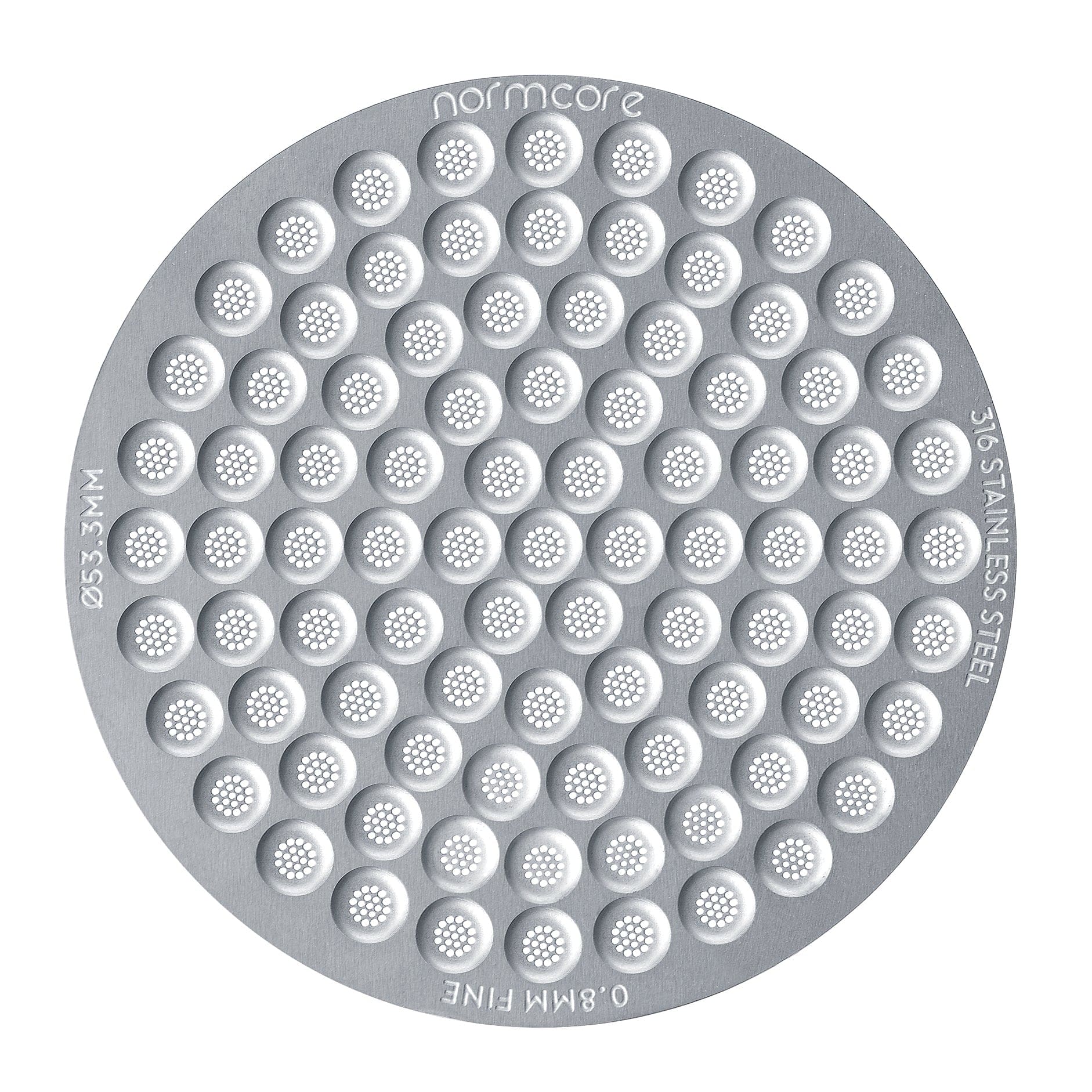 Criba de disco ultradelgada Normcore de 0,8 mm - Acero inoxidable 316