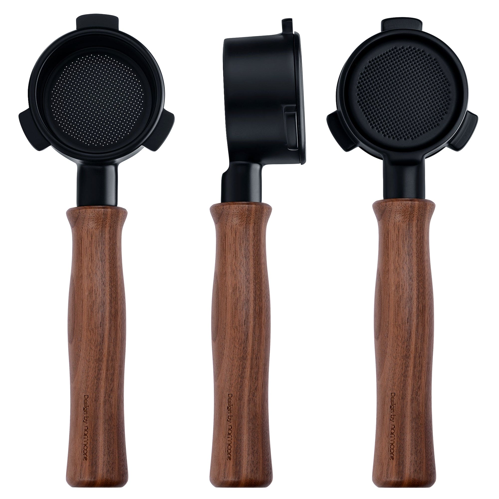 Normcore Titanium PVD Coating Bottomless Portafilter With Walnut Handle