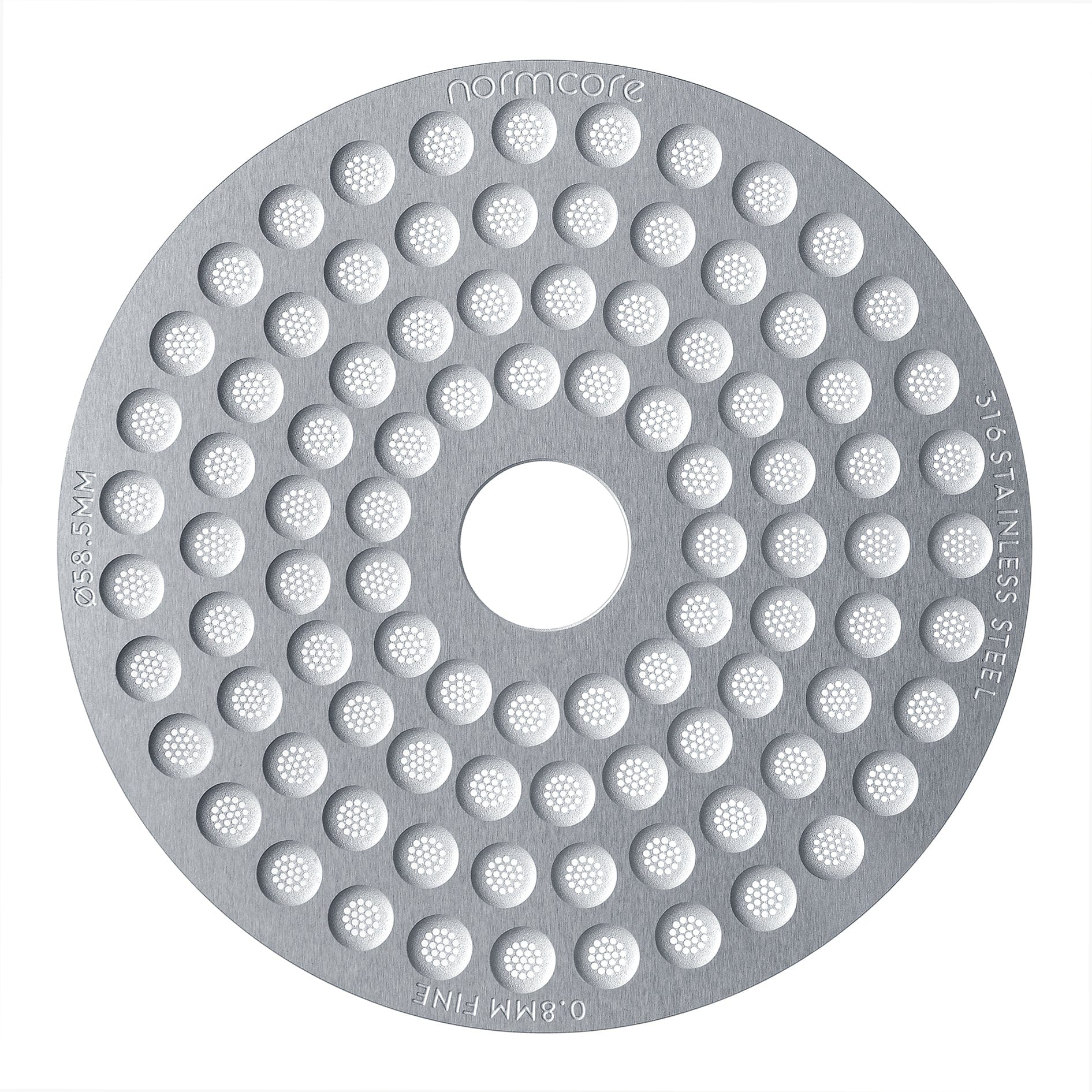 Criba de disco ultradelgada Normcore de 0,8 mm - Acero inoxidable 316