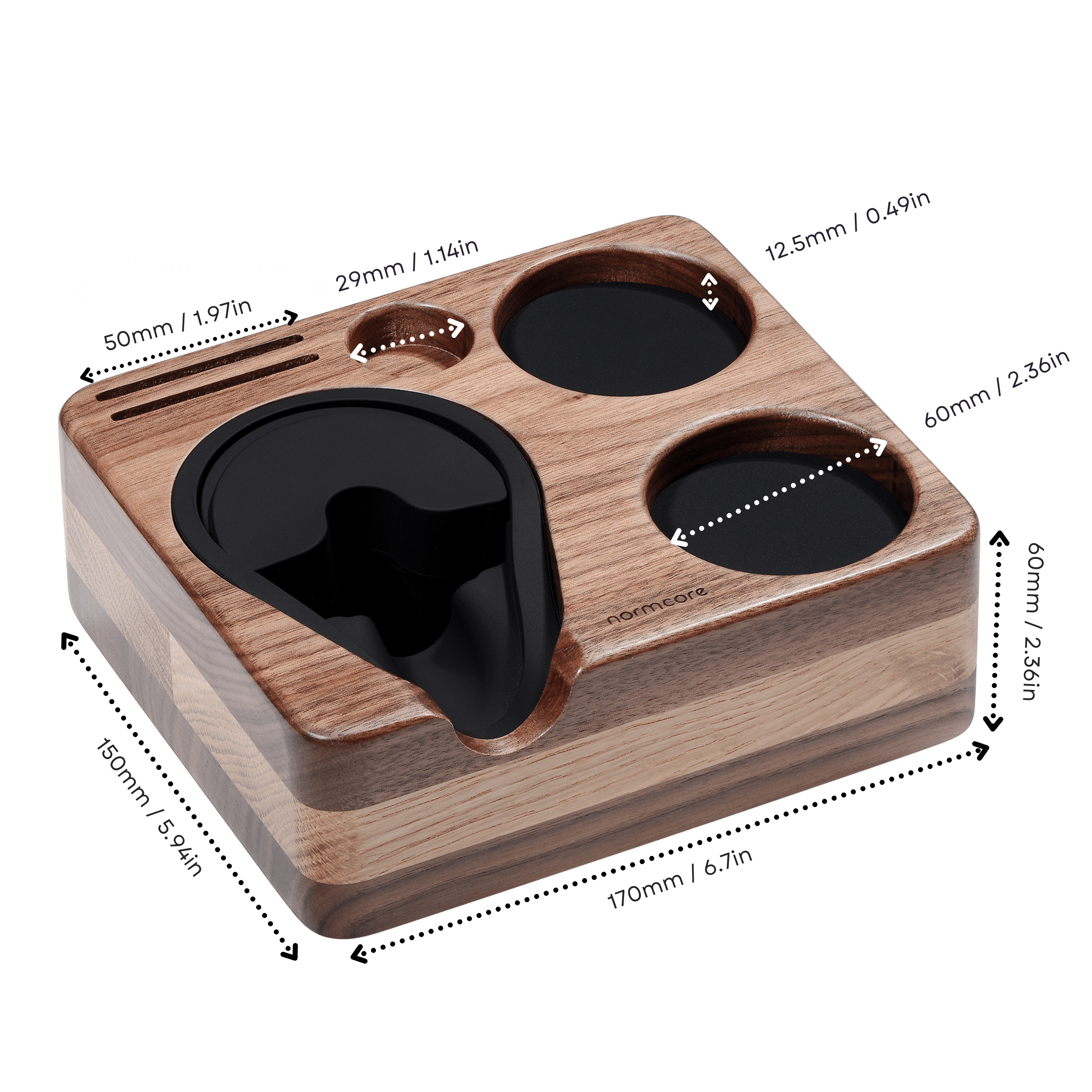 Normcore / Compact Espresso Tamping Station - Walnut / OAK