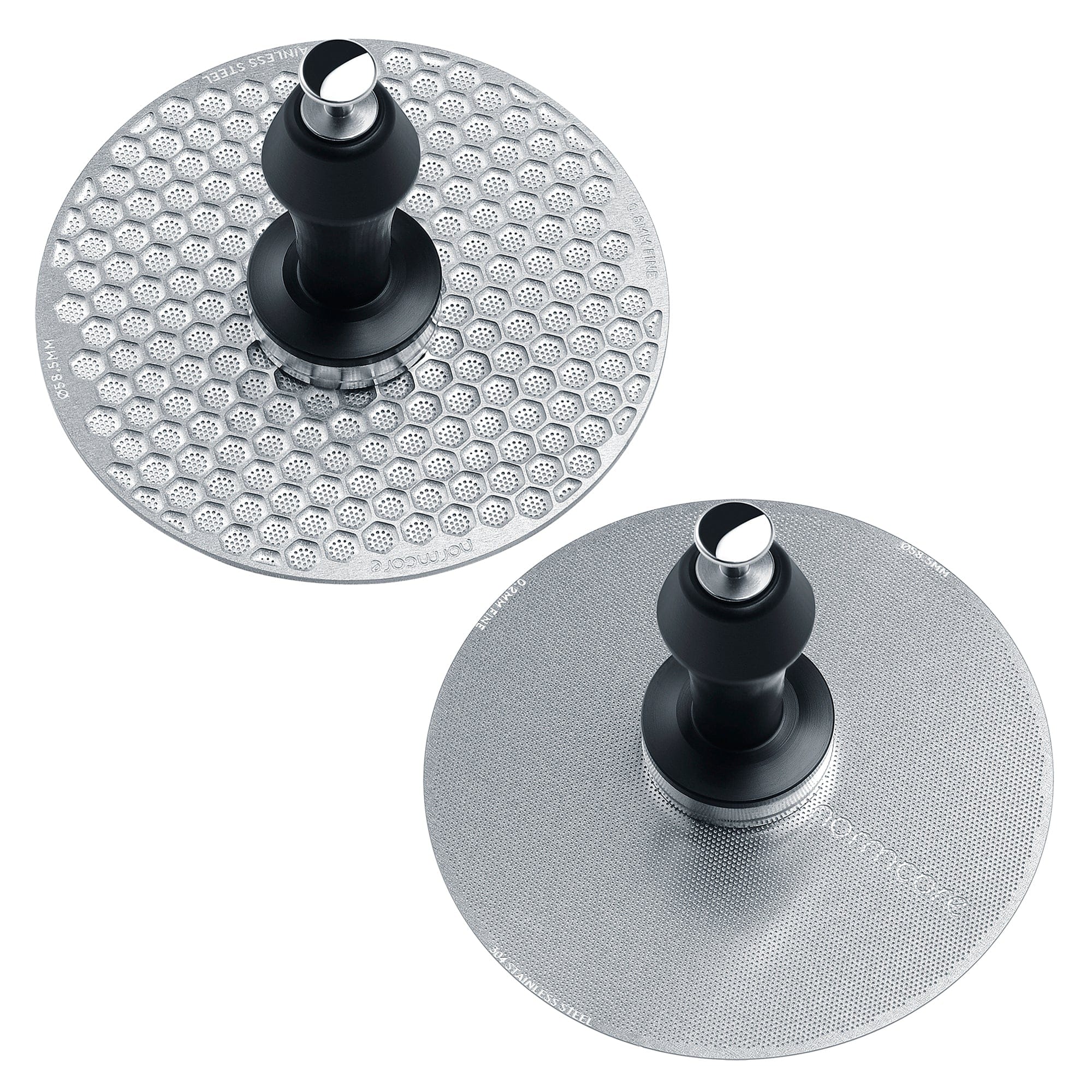 Normcore / 2 paquetes de pantalla Puck de 53,3 mm con soporte - Malla de 150 μm de espesor de 1,7 mm / 1,0 mm