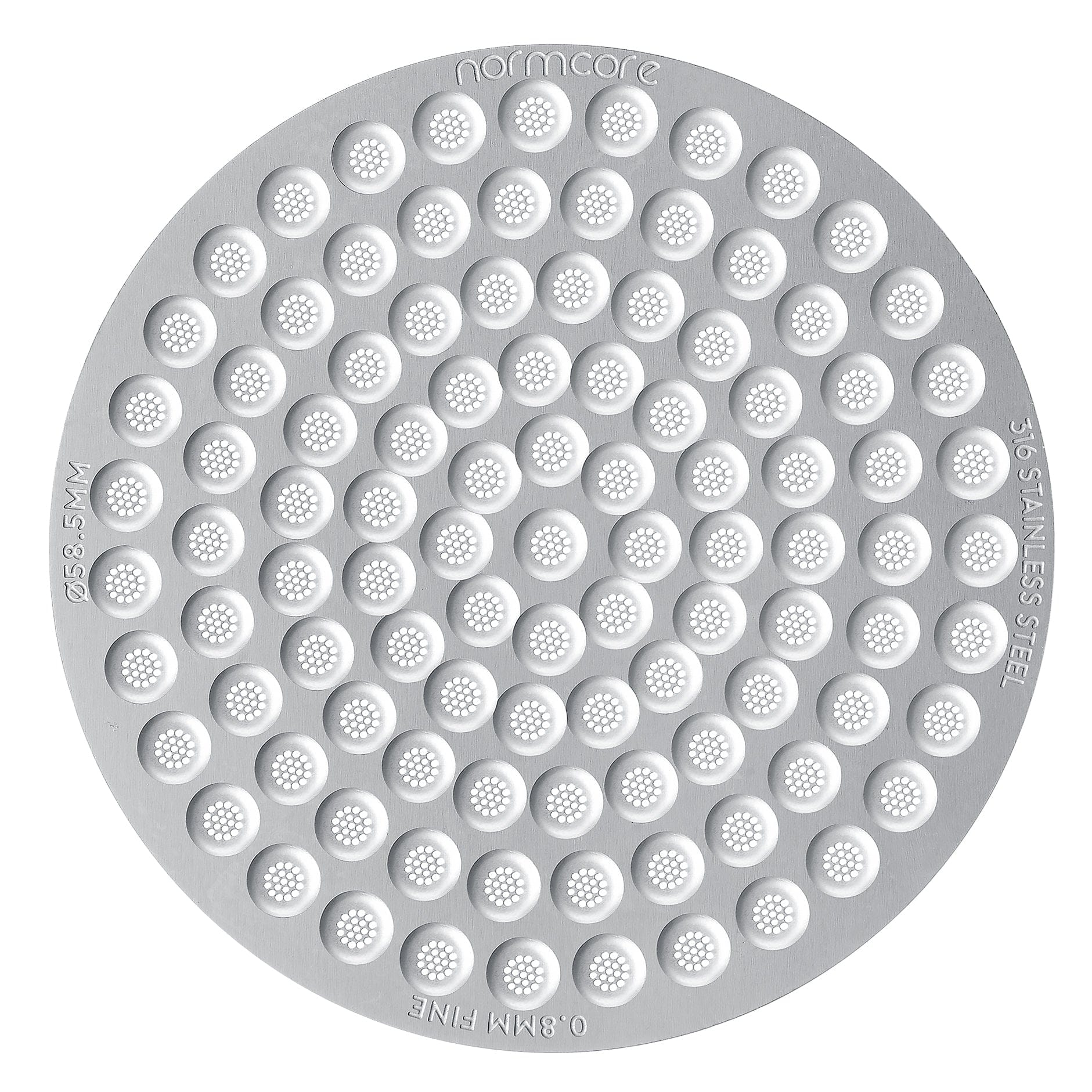 Criba de disco ultradelgada Normcore de 0,8 mm - Acero inoxidable 316
