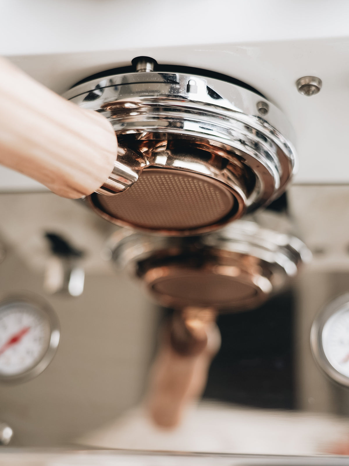 Normcore Titanium PVD Bottomless Portafilter with Premium Handle | NormCoreWares