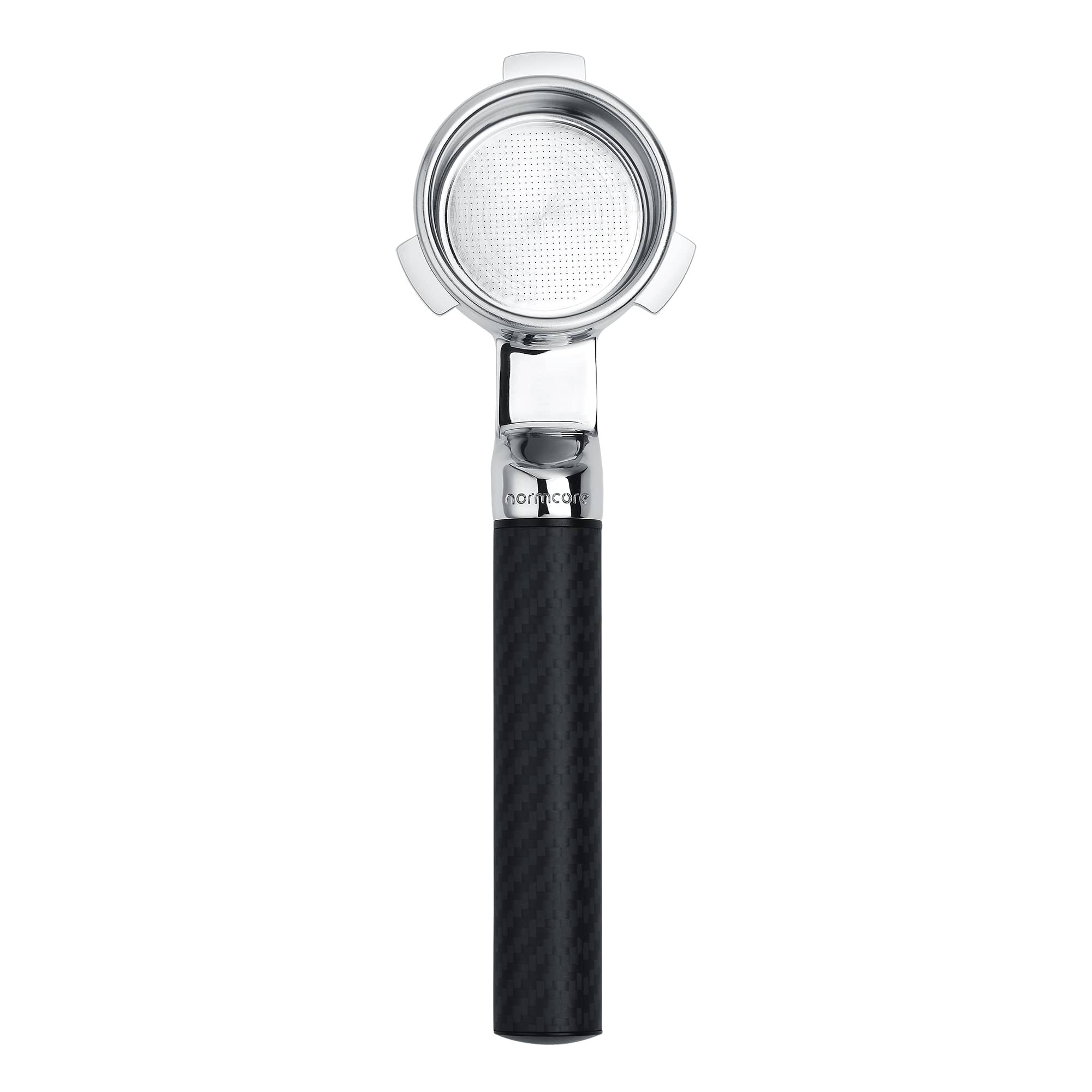 Normcore Lay-Flat Bottomless Portafilter with Carbon Fiber Handle