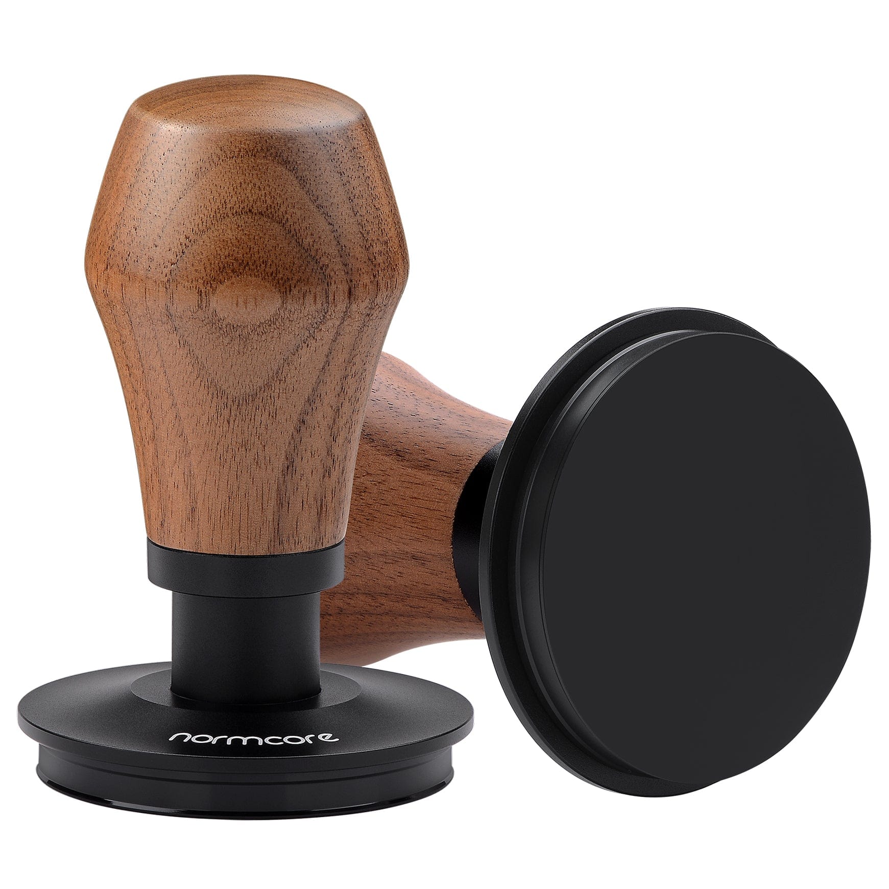 Normcore V4 Spring-loaded Tamper - WALNUT - Titanium PVD Coating Base - 58mm / Flat Base