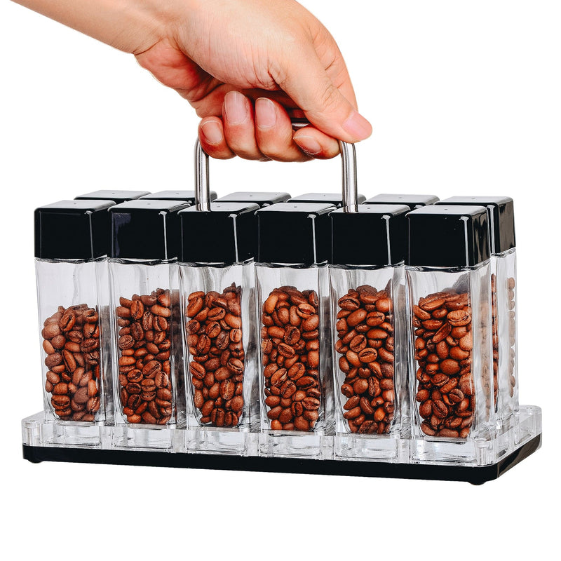 Normcore / 12 TUBES COFFEE BEAN CELLARS  WITH STAND - GLASS TUBES