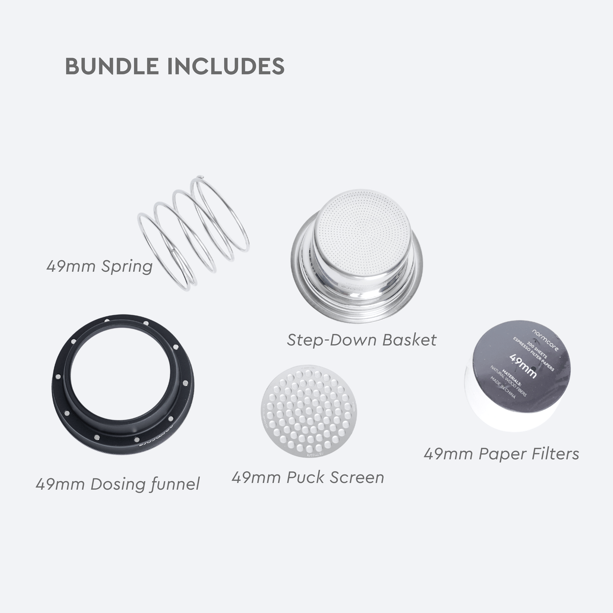 Normcore 58mm to 49mm Step-Down Basket - Optional Accessories