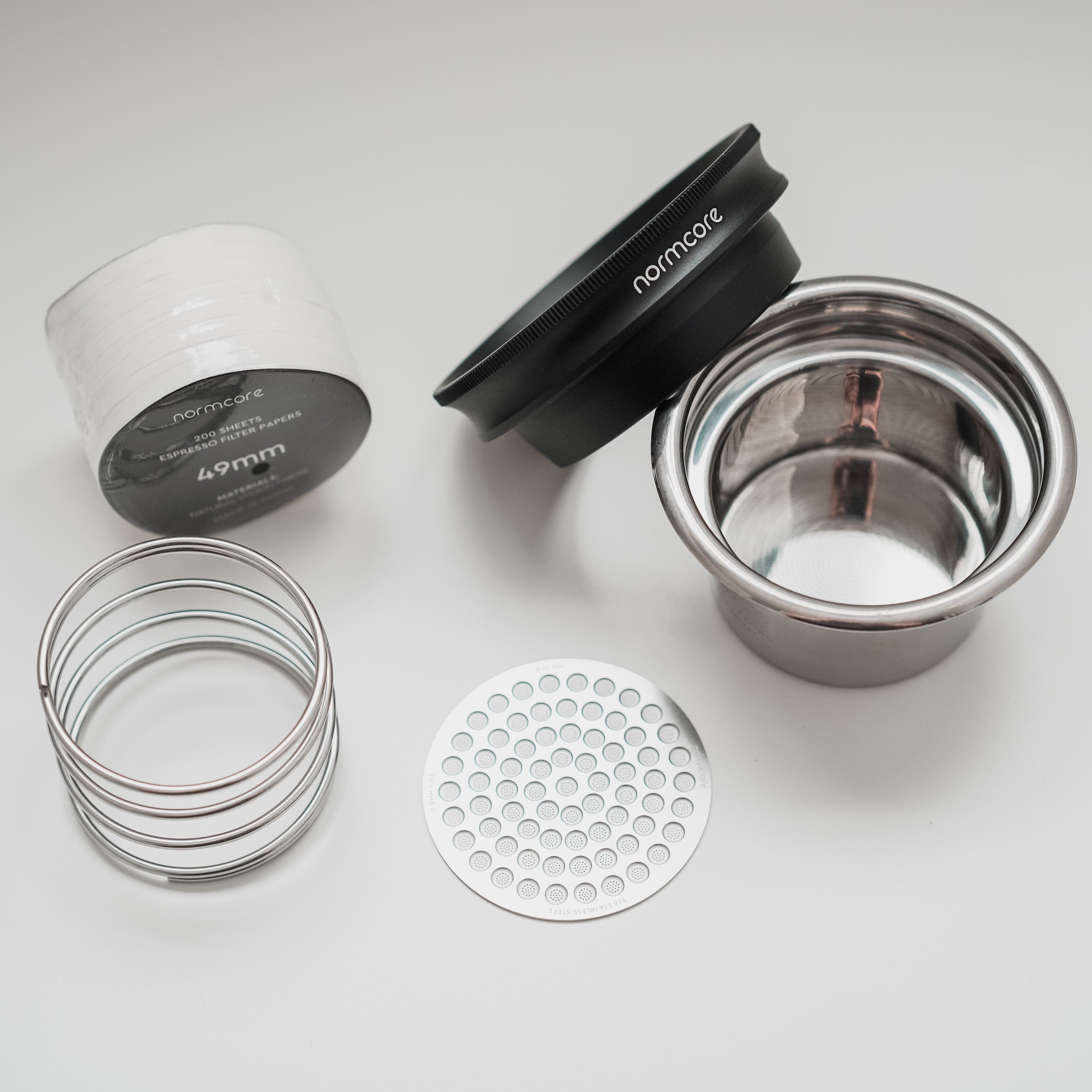 Normcore 58mm to 49mm Step-Down Portafilter Basket Kit