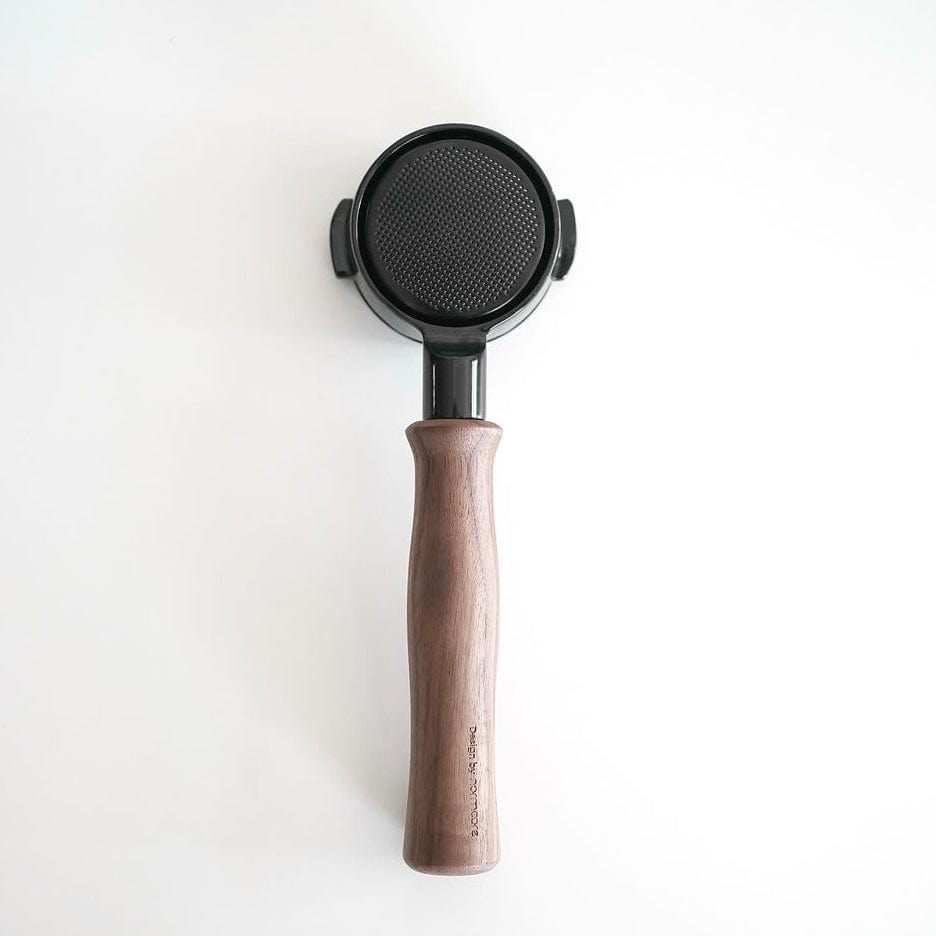 Normcore Titanium PVD Coating Bottomless Portafilter With Walnut Handle