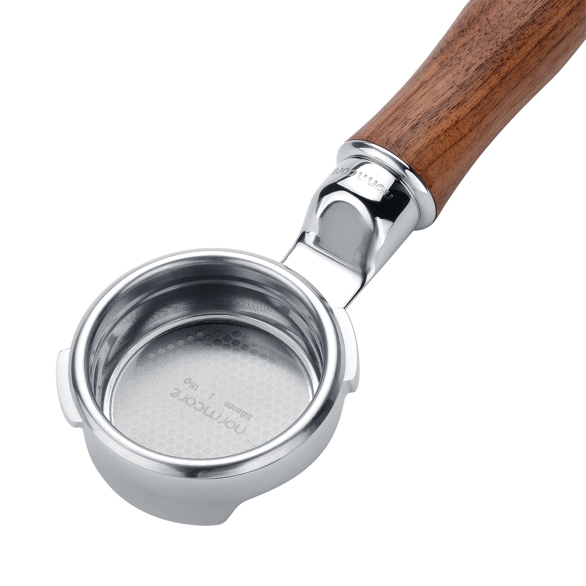 Normcore Slim Bottomless Portafilter with Upgraded Walnut Wood Handle