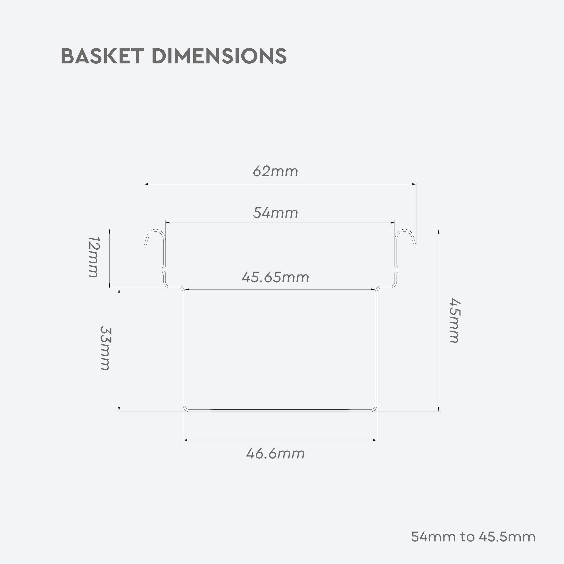 Normcore Step-Down Portafilter Basket Kit - 58mm/57.5mm/54mm